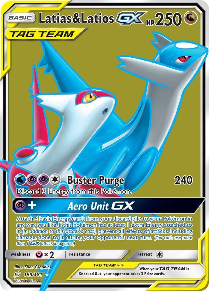 Latias & Latios GX (Full Art)/181 - Holofoil SM Team Up - Ultra Rare