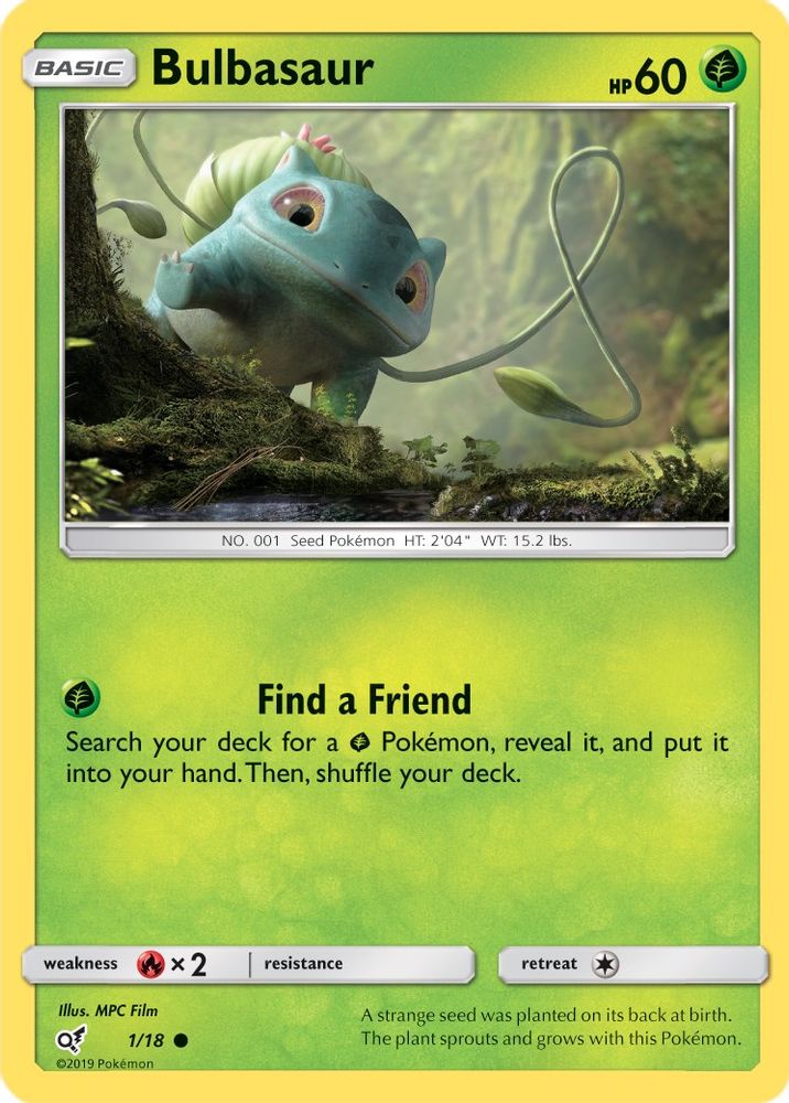 Bulbasaur (Holo Common) 001 - Holofoil Detective Pikachu - Common