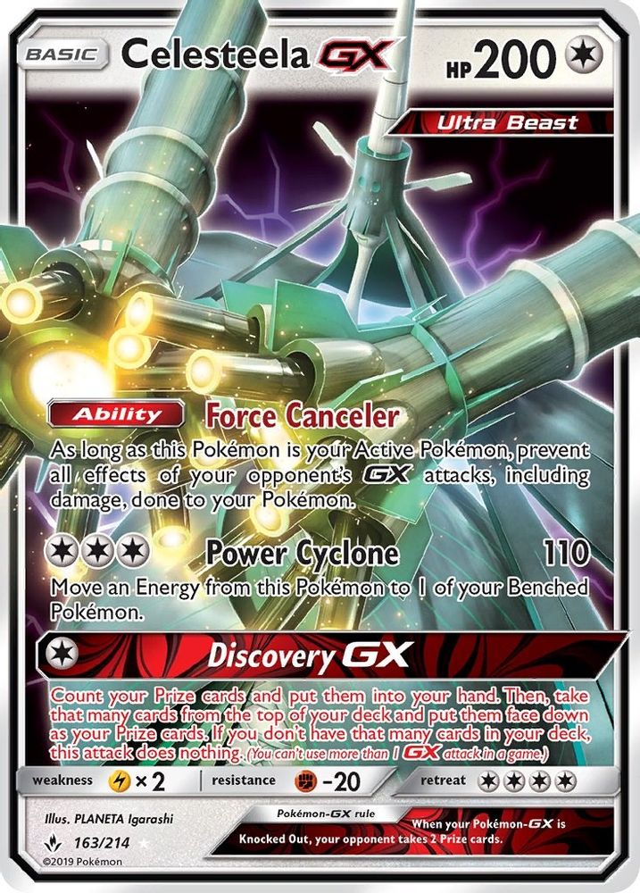 Celesteela GX 163 - Holofoil SM Unbroken Bonds - Ultra Rare