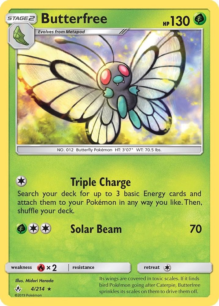 Butterfree 004 SM Unbroken Bonds - Rare