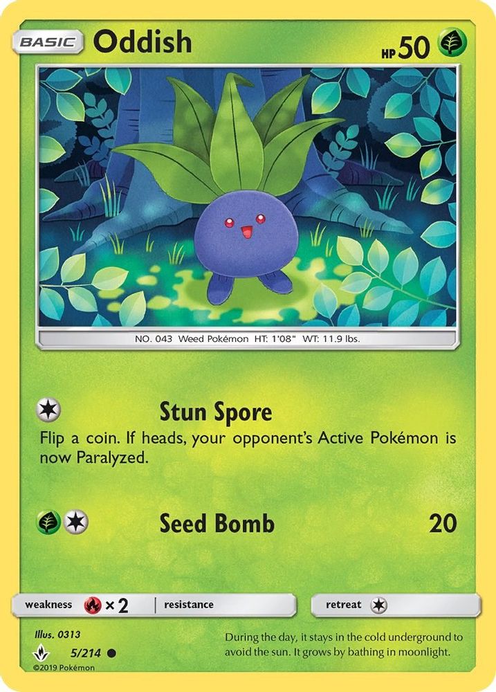Oddish (5) (5) 005 SM Unbroken Bonds - Common