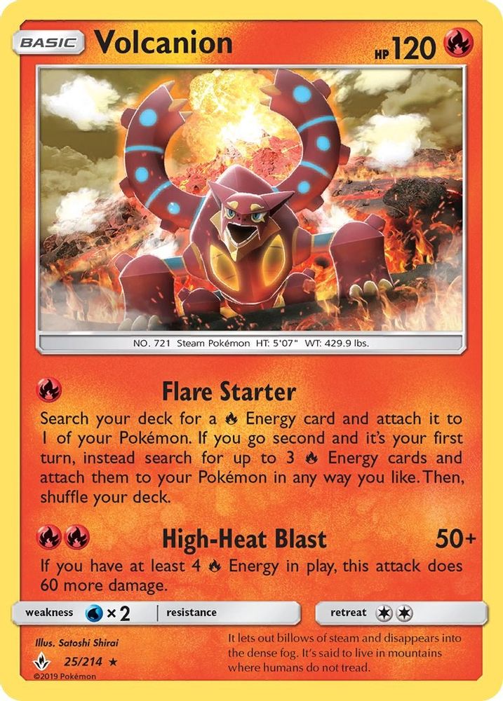 Volcanion 025 - Holofoil SM Unbroken Bonds - Holo Rare