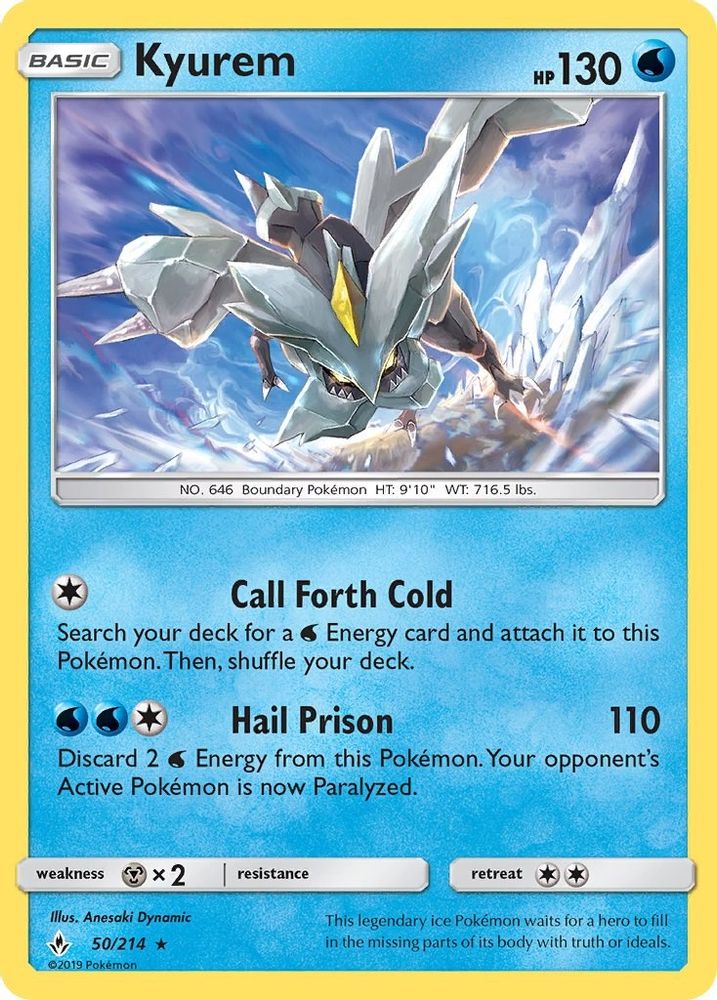 Kyurem 050 - Reverse Holofoil SM Unbroken Bonds - Holo Rare