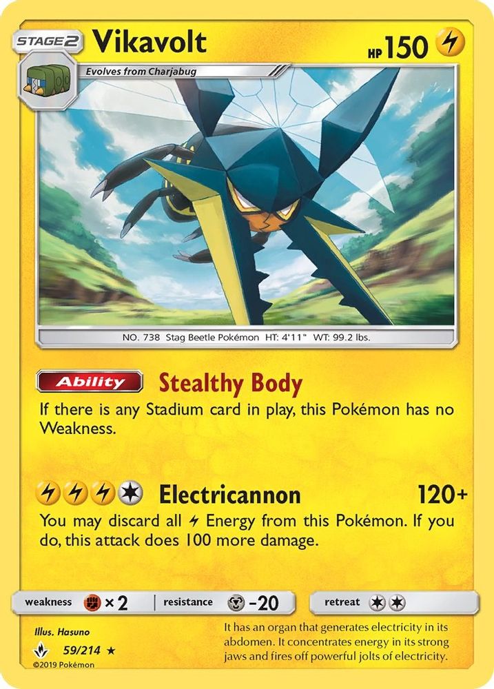 Vikavolt 059 - Reverse Holofoil SM Unbroken Bonds - Holo Rare