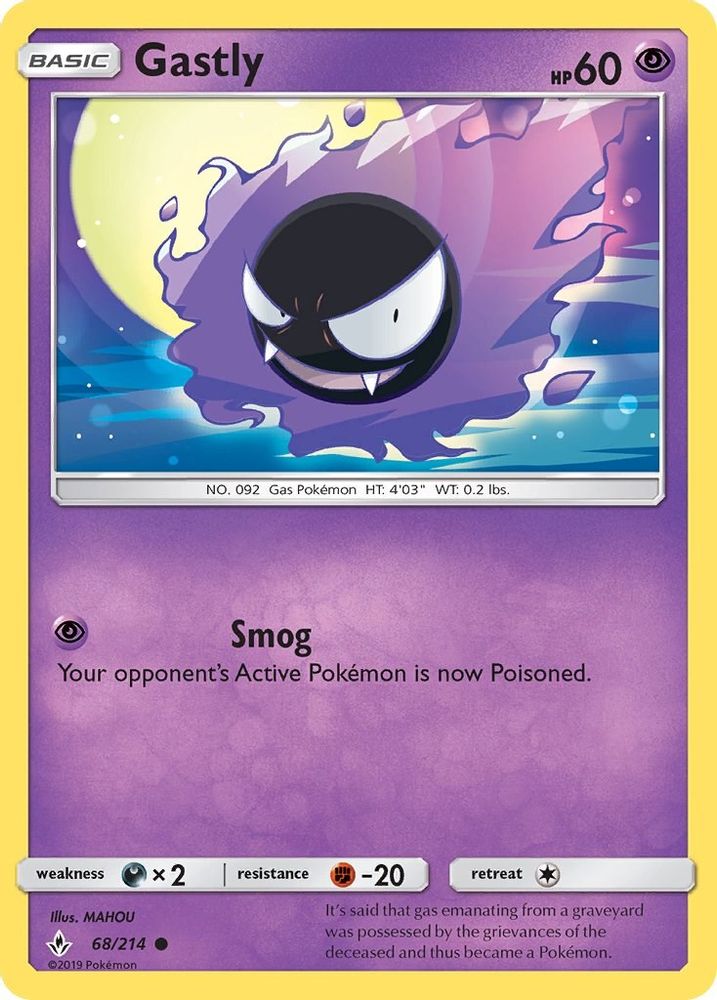Gastly (68) (68) 068 SM Unbroken Bonds - Common