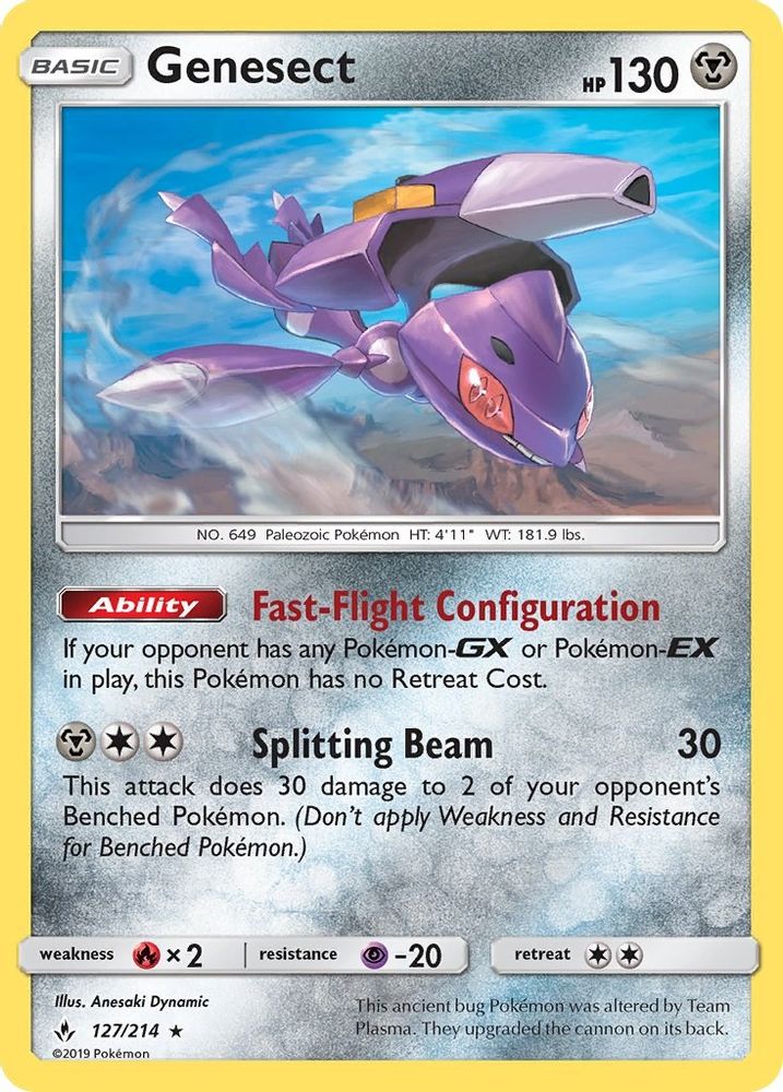 Genesect/214 - Reverse Holofoil SM Unbroken Bonds - Rare