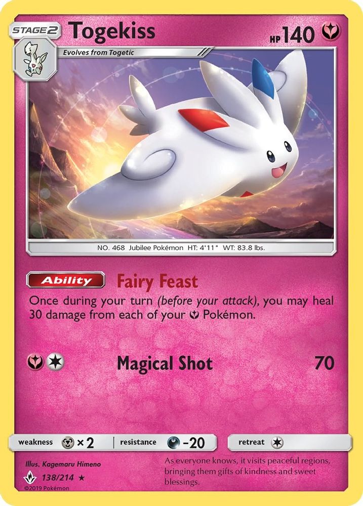 Togekiss 138 - Holofoil SM Unbroken Bonds - Holo Rare