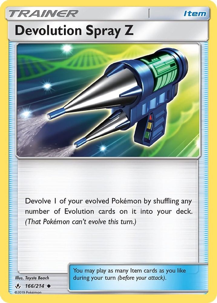 Devolution Spray Z/214 - Reverse Holofoil SM Unbroken Bonds - Uncommon