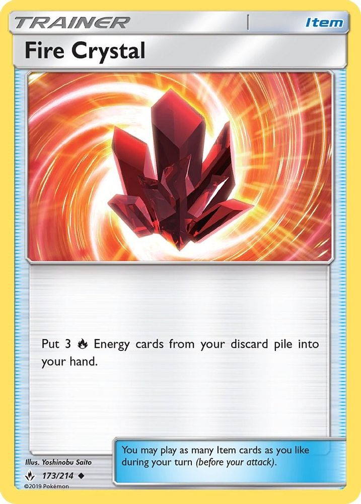 Fire Crystal 173 - Reverse Holofoil SM Unbroken Bonds - Uncommon