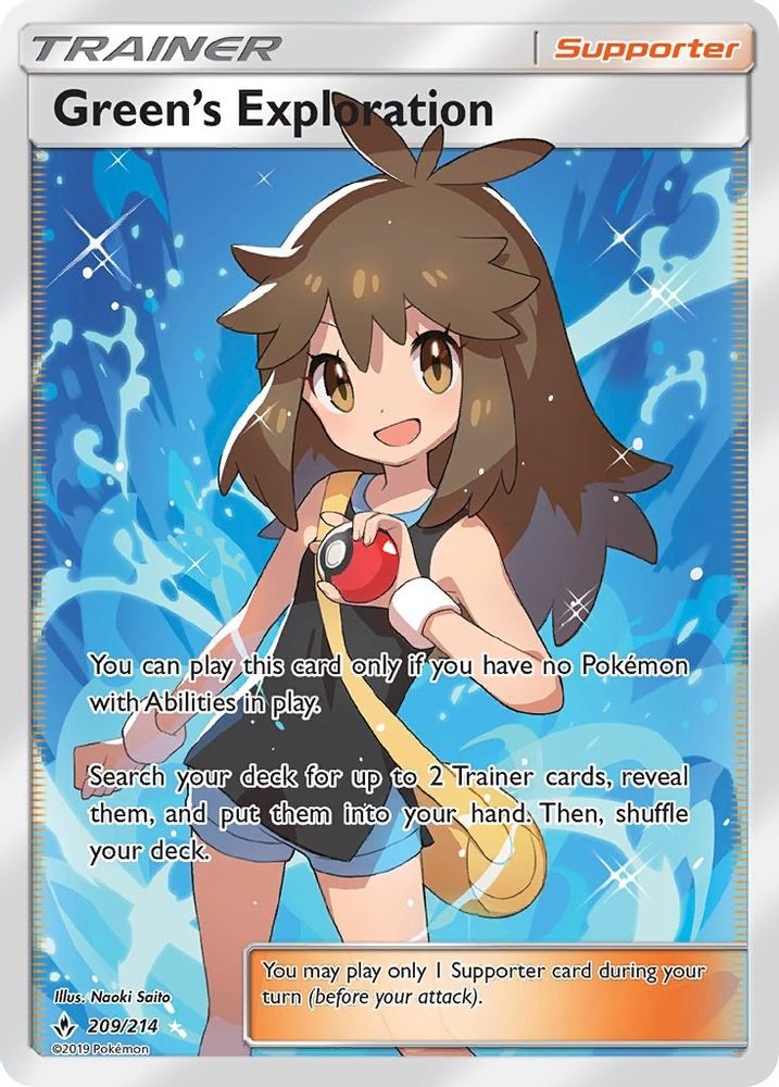 Green's Exploration (Full Art) - Holofoil SM Unbroken Bonds - Ultra Rare