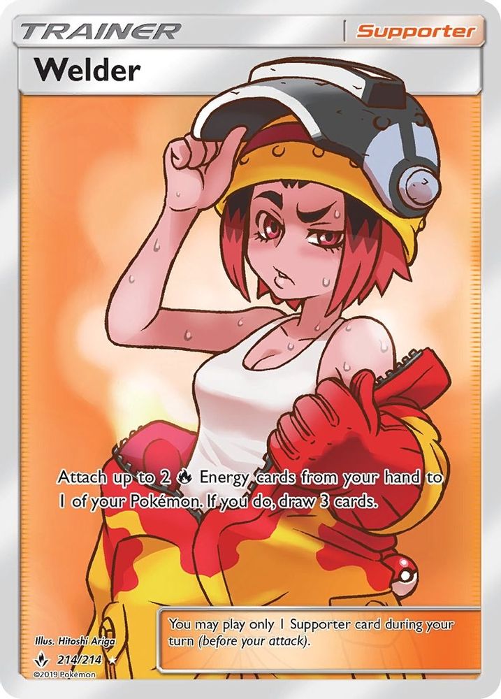 Welder (Full Art) 214/214 - Holofoil SM Unbroken Bonds - Ultra Rare