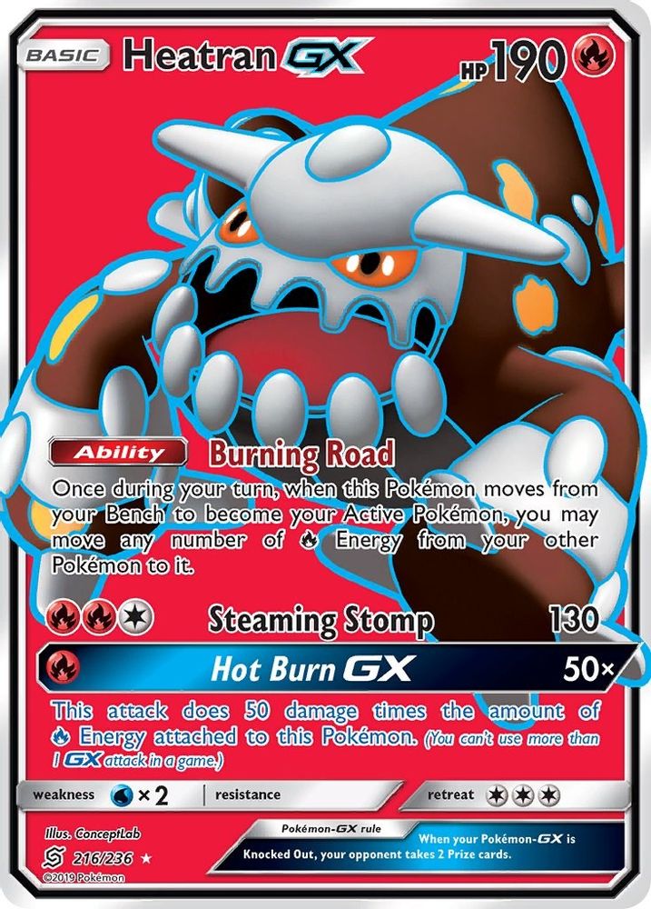 Heatran GX (Full Art) - Holofoil SM Unified Minds - Ultra Rare