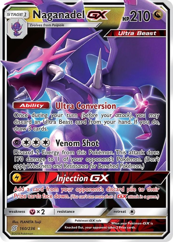 Naganadel GX 160 - Holofoil SM Unified Minds - Ultra Rare