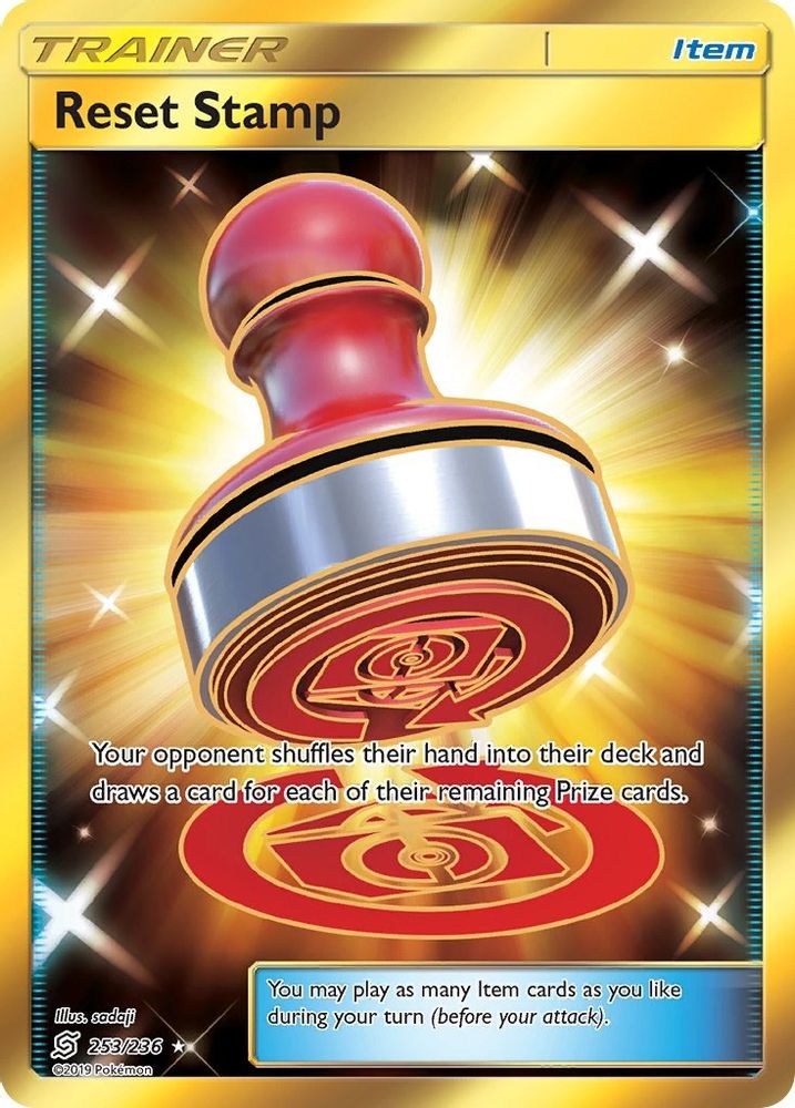 Reset Stamp (Secret) - Holofoil SM Unified Minds - Secret Rare
