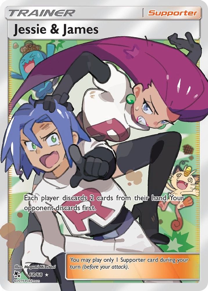 Jessie & James (Full Art) 068 - Holofoil Hidden Fates - Ultra Rare