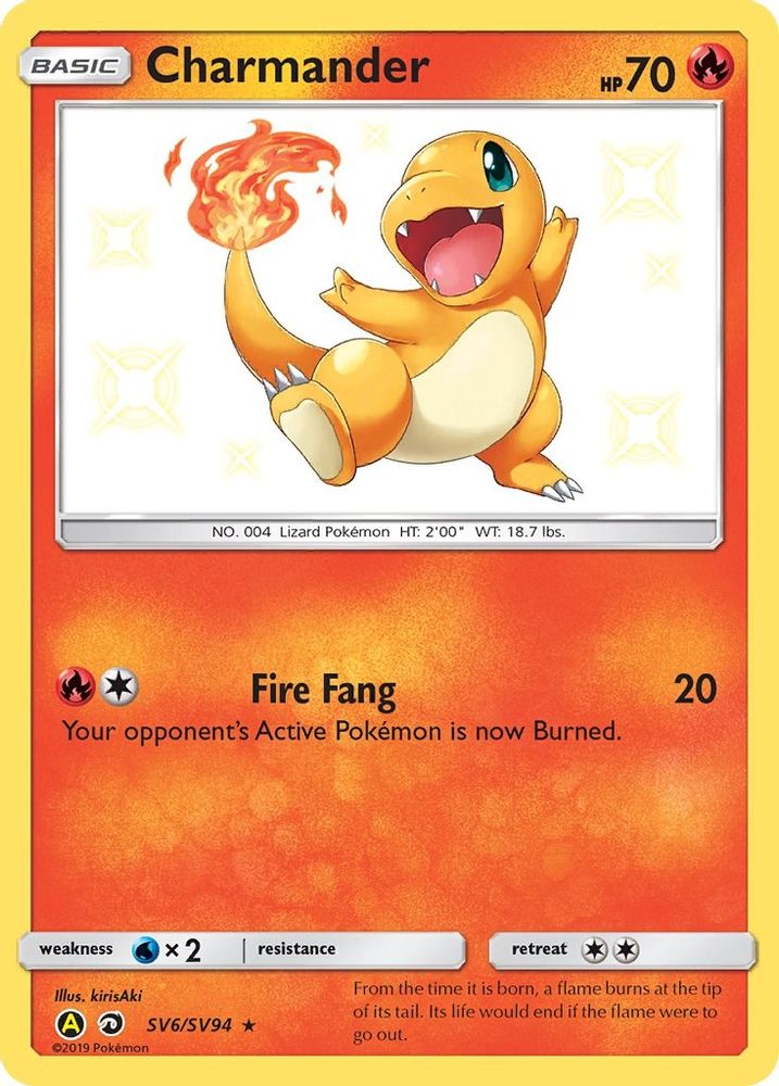 Charmander SV6 - Holofoil Hidden Fates Shiny Vault - Shiny Holo Rare