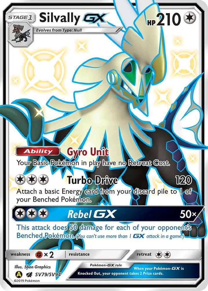 Silvally GX SV79 - Holofoil Hidden Fates Shiny Vault - Shiny Holo Rare