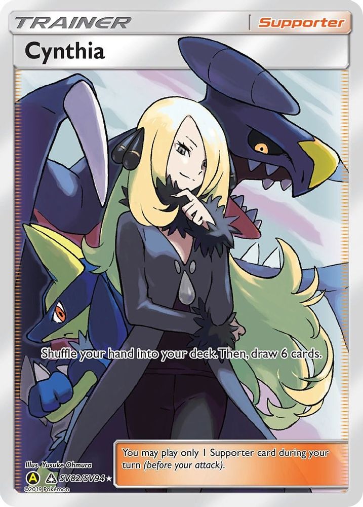 Cynthia SV82/SV94 - Holofoil Hidden Fates Shiny Vault - Shiny Holo Rare