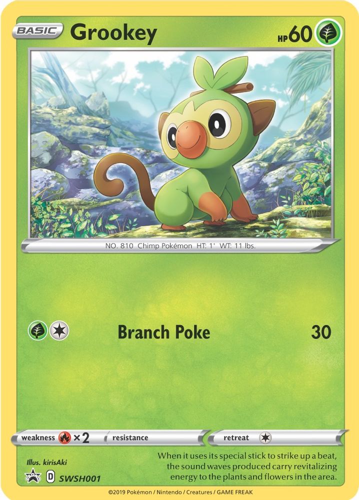 Grookey - SWSH001 - Holofoil SWSH Sword & Shield Promo Cards - Promo