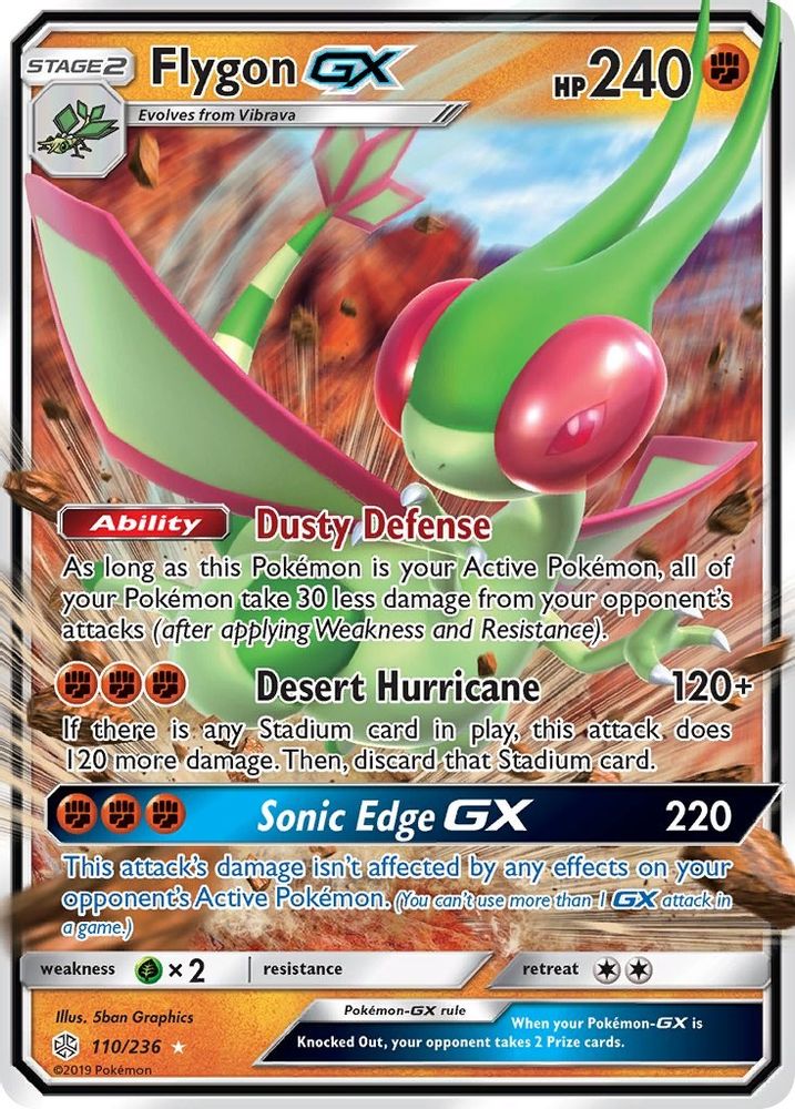 Flygon GX 110 - Holofoil SM Cosmic Eclipse - Ultra Rare