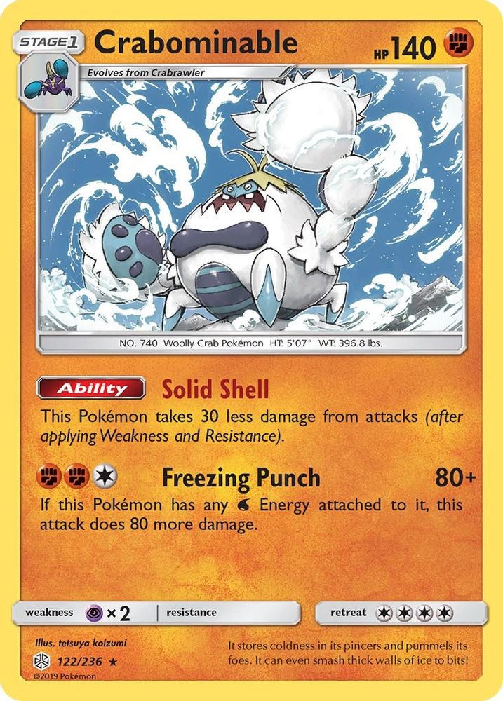 Crabominable - Reverse Holofoil SM Cosmic Eclipse - Rare