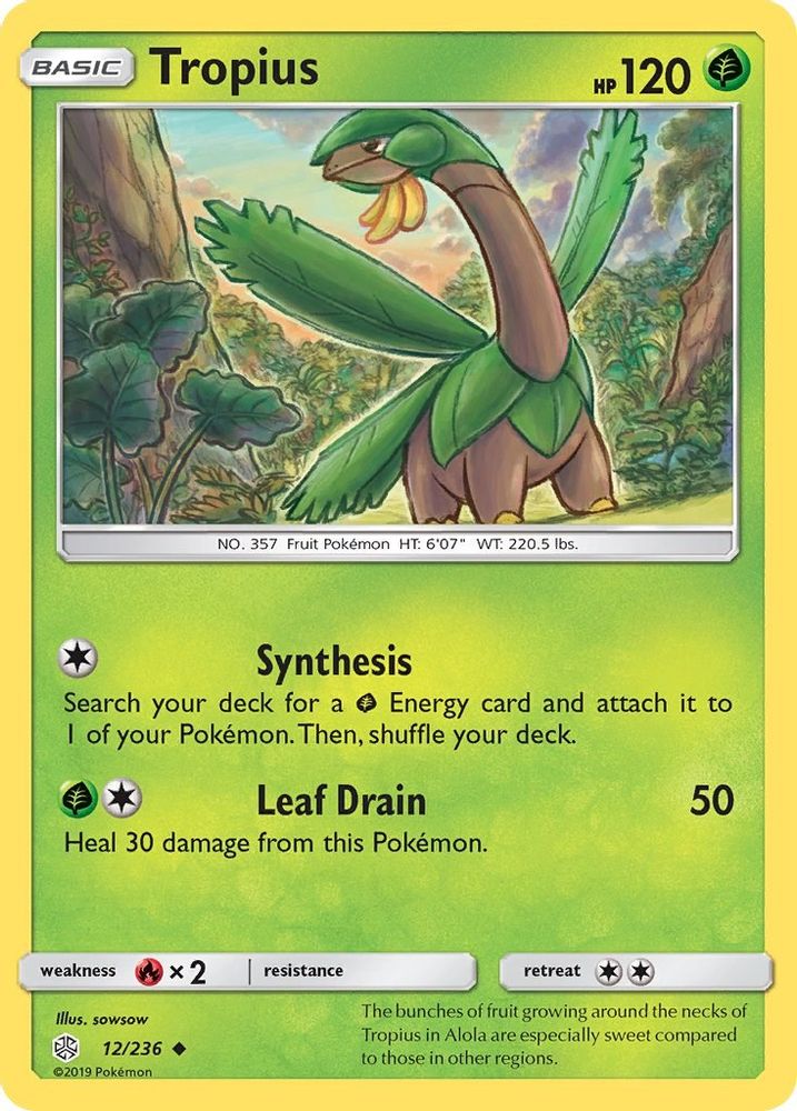 Tropius 012 - Reverse Holofoil SM Cosmic Eclipse - Uncommon