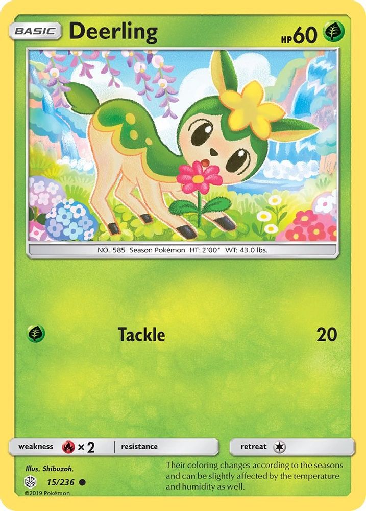 Deerling 015 - Reverse Holofoil SM Cosmic Eclipse - Common