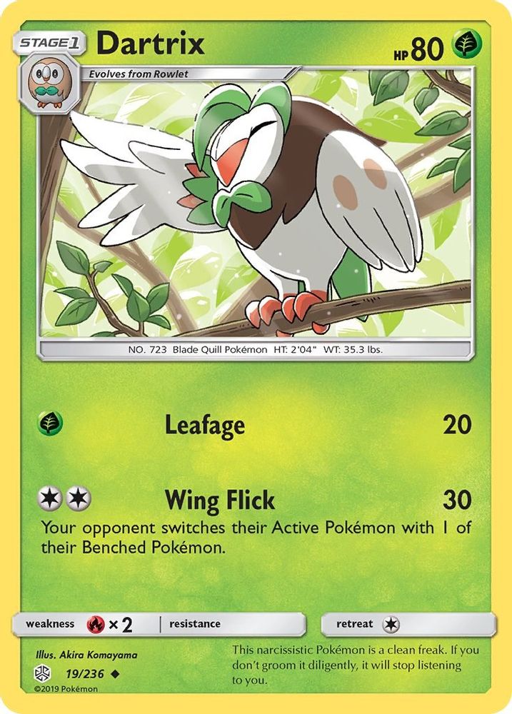 Dartrix - Reverse Holofoil SM Cosmic Eclipse - Uncommon