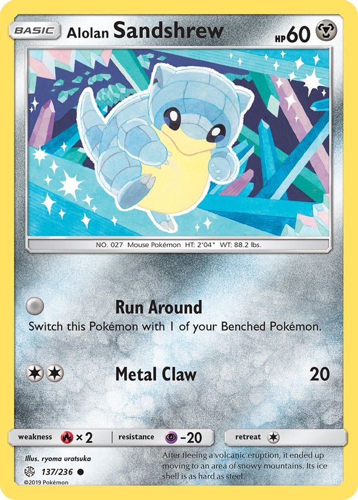 Alolan Sandshrew 137 SM Cosmic Eclipse - Common