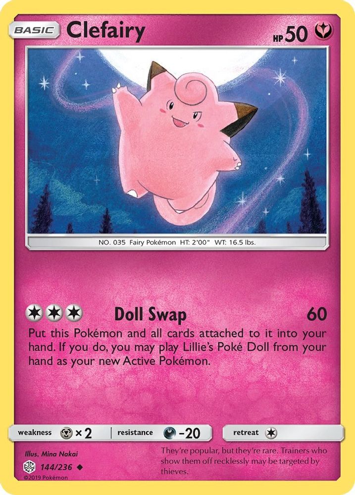 Clefairy 144 SM Cosmic Eclipse - Uncommon