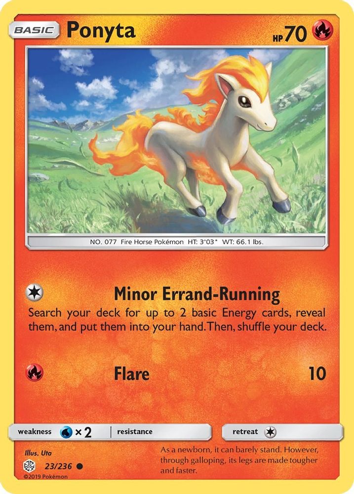 Ponyta 023 - Reverse Holofoil SM Cosmic Eclipse - Common