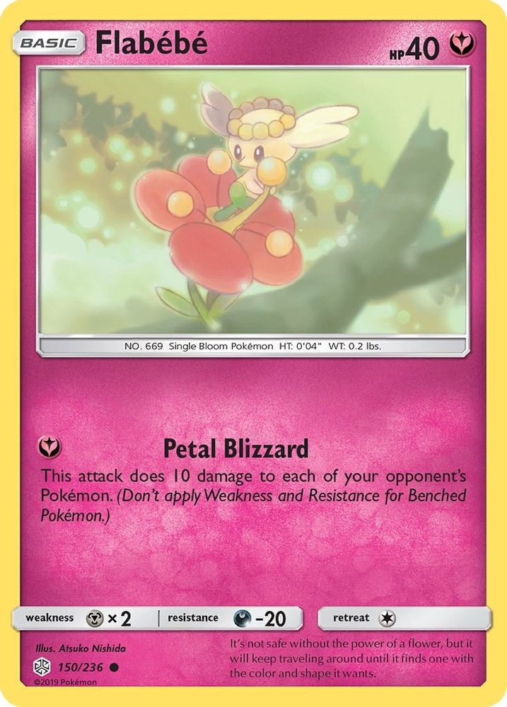 Flabebe 150/236 - Reverse Holofoil SM Cosmic Eclipse - Common