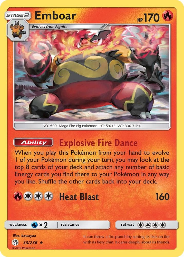 Emboar 033 SM Cosmic Eclipse - Rare