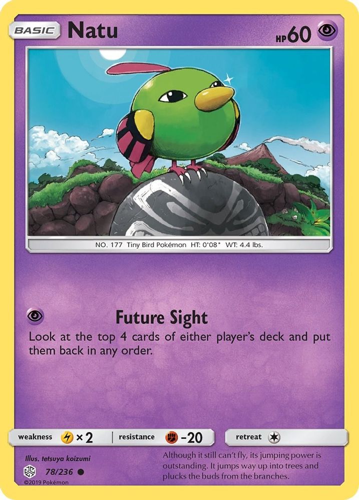 Natu 078 - Reverse Holofoil SM Cosmic Eclipse - Common