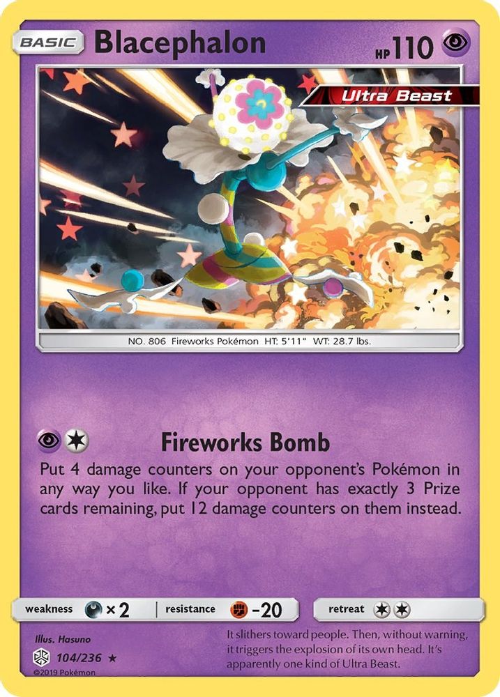 Blacephalon 104 - Holofoil SM Cosmic Eclipse - Holo Rare