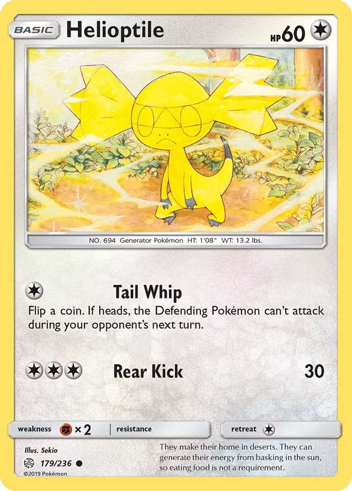 Helioptile 179/236 SM Cosmic Eclipse - Common