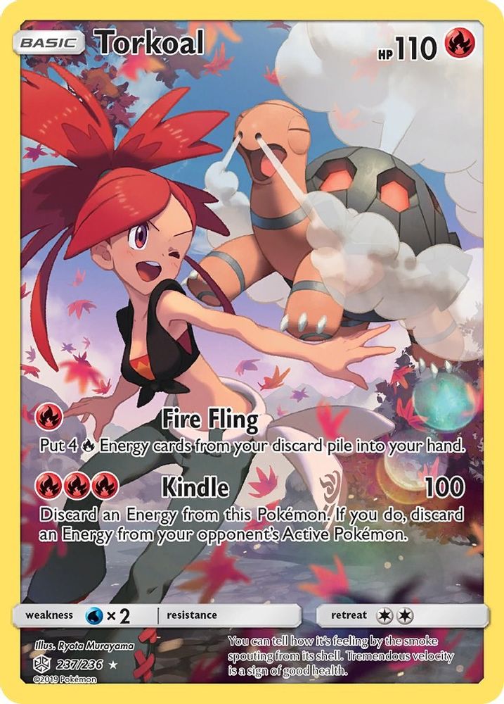 Torkoal (Secret) 237 - Holofoil SM Cosmic Eclipse - Secret Rare