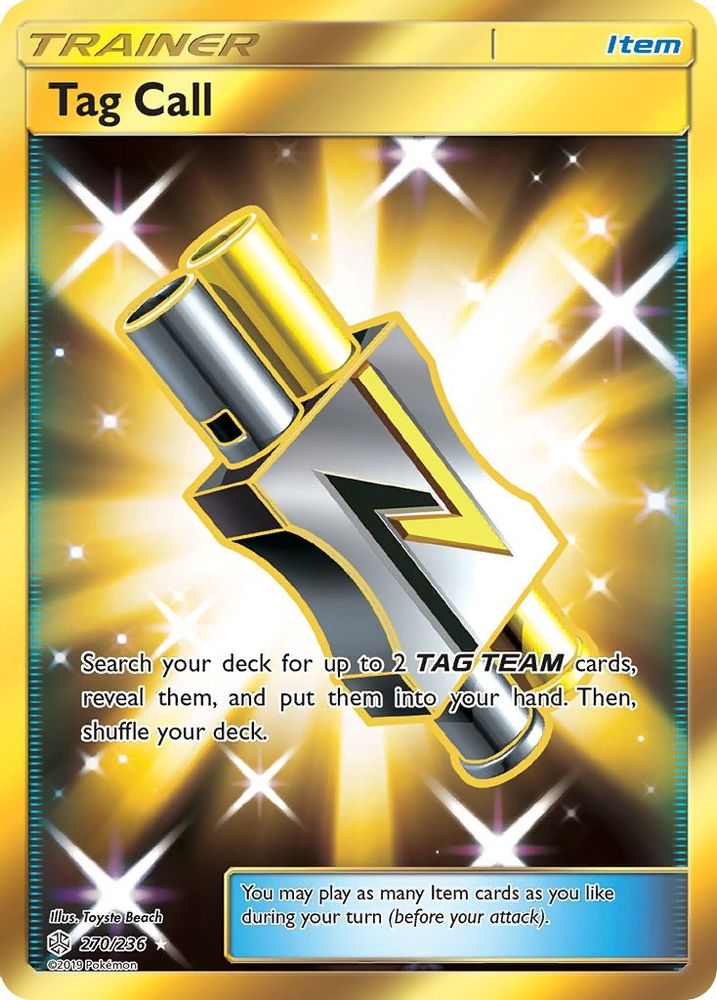 Tag Call (Secret) 270 - Holofoil SM Cosmic Eclipse - Secret Rare