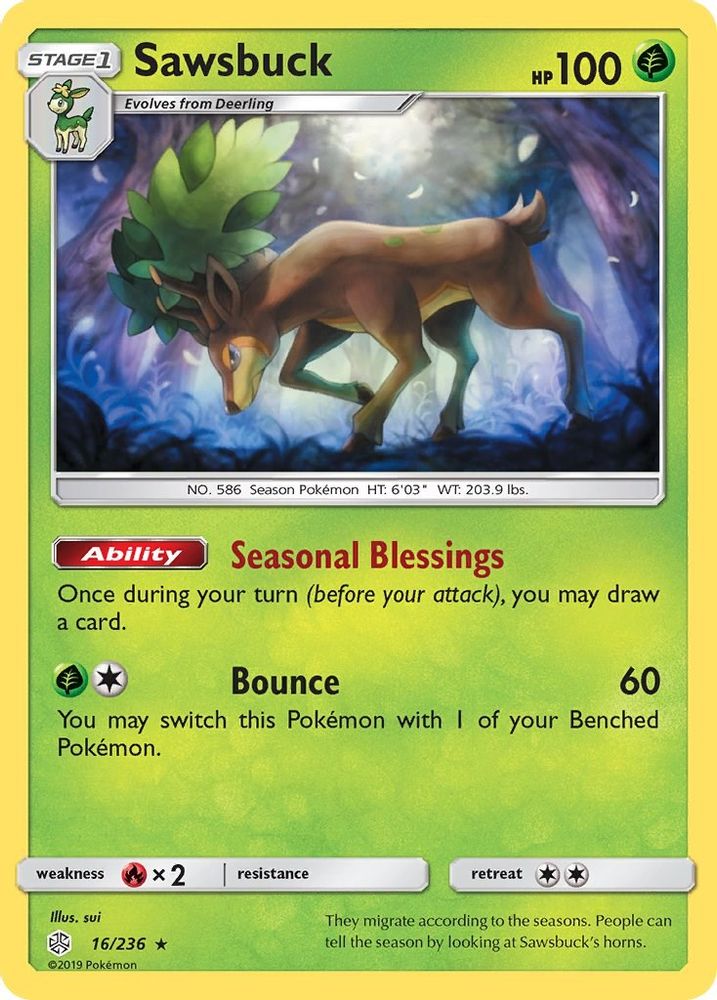 Sawsbuck - Holofoil SM Cosmic Eclipse - Holo Rare