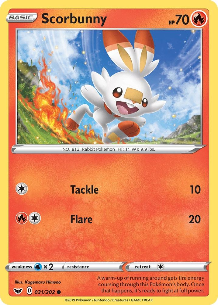 Scorbunny (031) (031) 031 SWSH01 Sword & Shield Base Set - Common