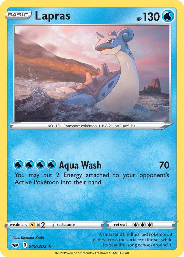 Lapras 048 SWSH01 Sword & Shield Base Set - Rare