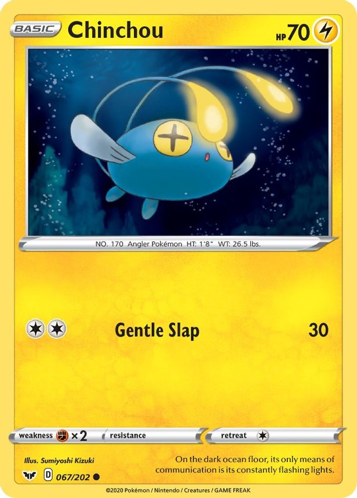 Chinchou (067) (067) 067 - Reverse Holofoil SWSH01 Sword & Shield Base Set - Common