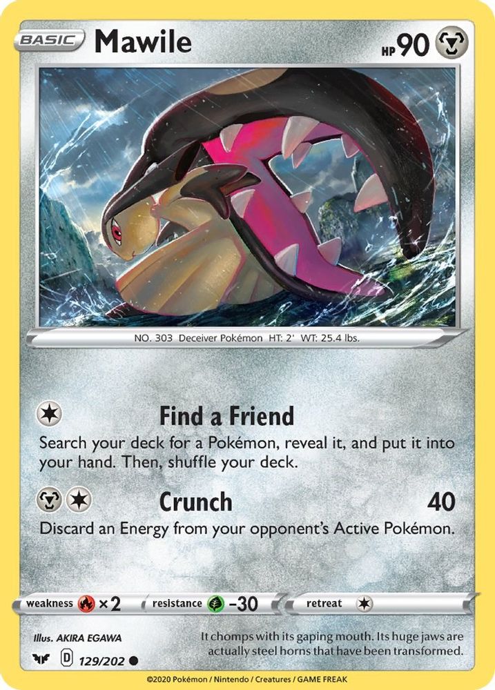 Mawile 129 SWSH01 Sword & Shield Base Set - Common