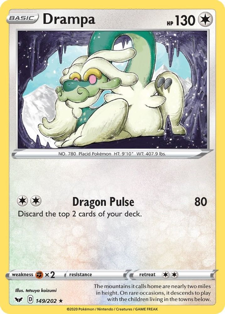 Drampa 149 SWSH01 Sword & Shield Base Set - Rare
