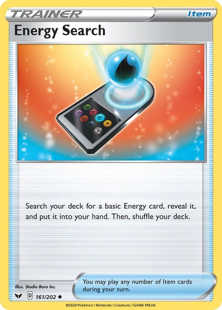 Energy Search 161 SWSH01 Sword & Shield Base Set - Uncommon