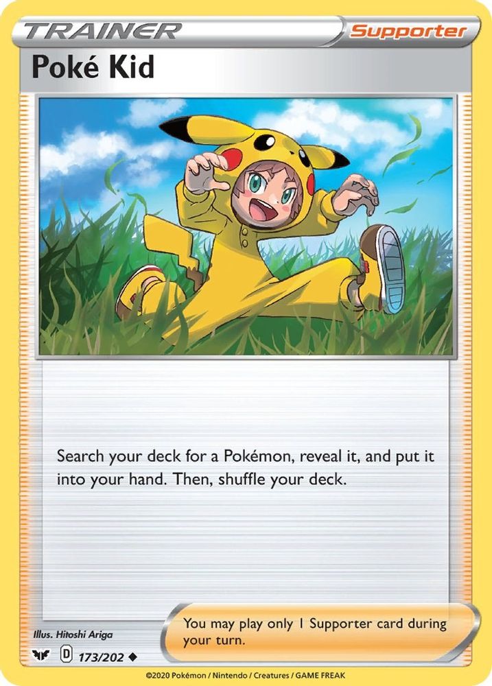 Poke Kid 173 - Reverse Holofoil SWSH01 Sword & Shield Base Set - Uncommon