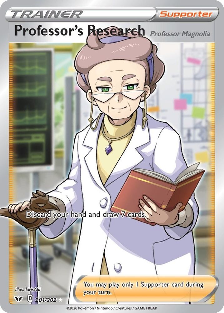 Professor's Research (Full Art) 201 - Holofoil SWSH01 Sword & Shield Base Set - Ultra Rare
