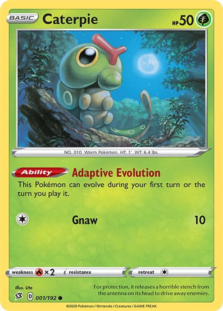 Caterpie 001 - Reverse Holofoil SWSH02 Rebel Clash - Common