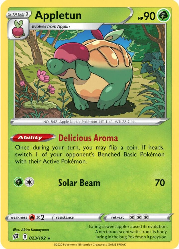 Appletun 023 - Reverse Holofoil SWSH02 Rebel Clash - Holo Rare