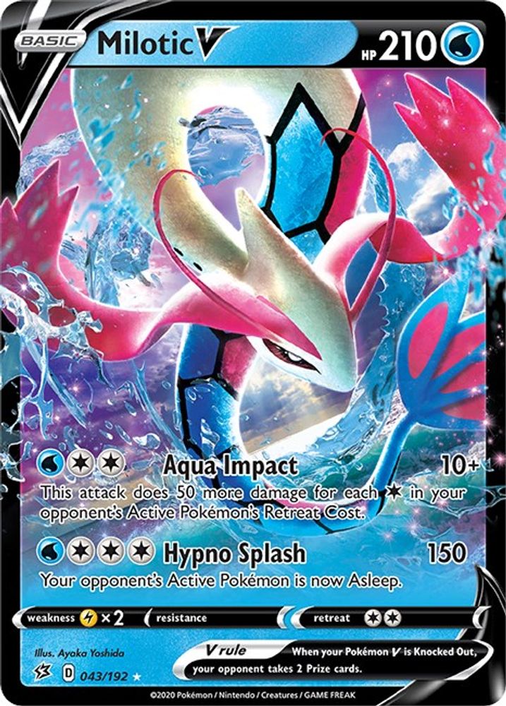 Milotic V 043 - Holofoil SWSH02 Rebel Clash - Ultra Rare